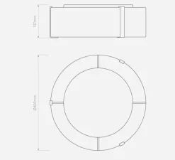 Plafonnier & Spot*Astro Plafonnier, Salina 400, , Ø40cm, H13,7cm - mastic, bronze
