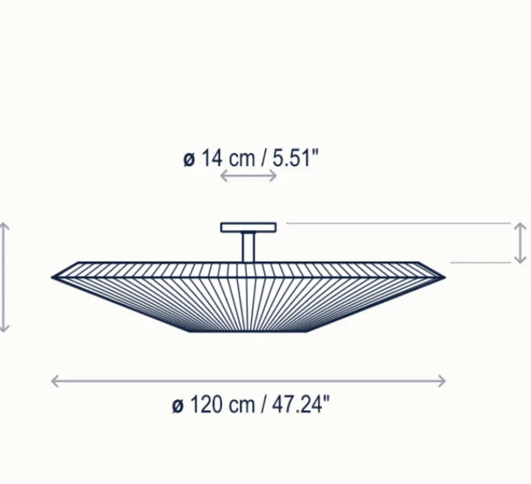 Plafonnier & Spot*Bover Plafonnier, Siam 120, , Ø120cm, H36cm - blanc