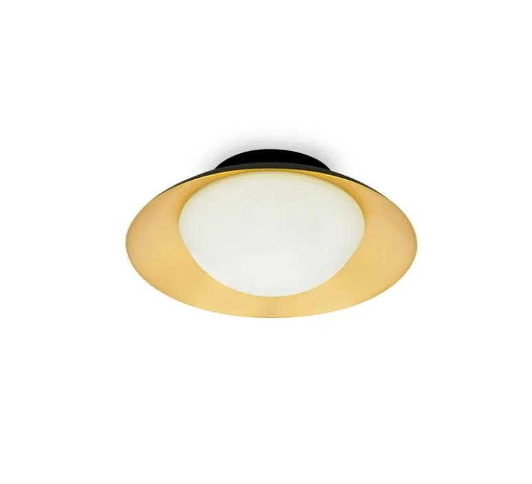 Plafonnier & Spot*Faro Plafonnier, Side 200, , Ø20cm, H9cm - noir et or