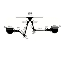 Suspension*Jieldé Plafonnier, SIGNAL SKY3773, mat, Ø47cm, H47cm - Jielde noir