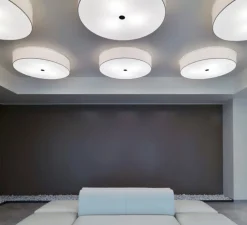 Plafonnier, Slide, rond, petit, coton blanc, Ø60cm, H20cm - Penta