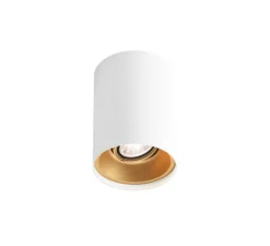 Plafonnier & Spot*Wever&Ducré Plafonnier, Solid 1.0 LED, , LED, dim TRIAC, 2700K, 710 lm, Ø10cm, H13cm - blanc, or