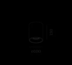 Plafonnier & Spot*Wever&Ducré Plafonnier, Solid 1.0, LED, mat, dim, 3000K, 800lm, Ø10cm, H13cm - blanc