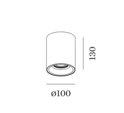 Plafonnier, Solid 1.0 LED, noir, LED, dim, 2700K, 635lm, Ø10cm, H13cm - Wever&Ducré