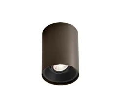 Plafonnier & Spot*Wever&Ducré Plafonnier, Solid 1.0 Loxone, , LED, dim, 1800-3000K, 500 lm, Ø9,8cm, H13cm - bronze, noir
