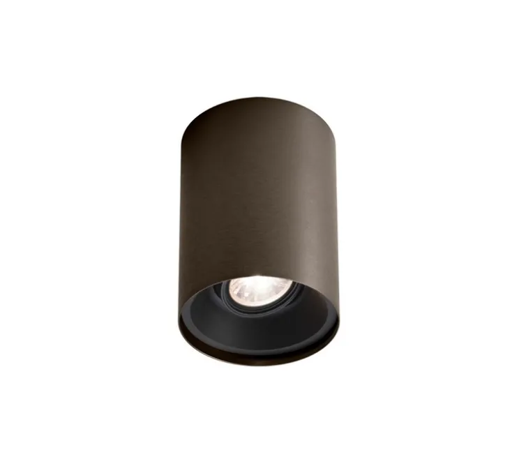Plafonnier, Solid 1.0 Loxone, bronze, noir, LED, dim, 1800-3000K, 500 lm, Ø9,8cm, H13cm - Wever&Ducré