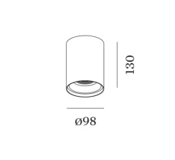 Plafonnier & Spot*Wever&Ducré Plafonnier, Solid 1.0 Loxone, , LED, dim, 1800-3000K, 500 lm, Ø9,8cm, H13cm - bronze, noir