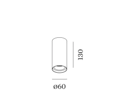 Plafonnier & Spot*Wever&Ducré Plafonnier, Solid Bijou 1.0, , LED, 3000K, 485lm, Ø6cm, H13cm - blanc et or