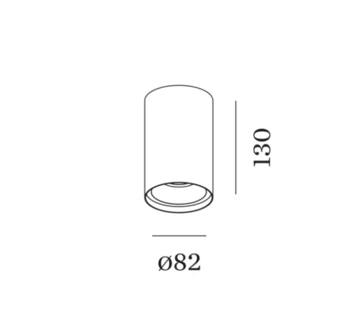 Plafonnier & Spot*Wever&Ducré Plafonnier, Solid petit 2.0, , LED, dim, 2700K, 520lm, Ø8,2cm, H13cm - blanc, or