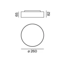 Plafonnier & Spot*XAL Plafonnier, Sono Loop 260, , IP54, LED, 3000K, 881 lm, Ø26cm, H6,5cm - blanc