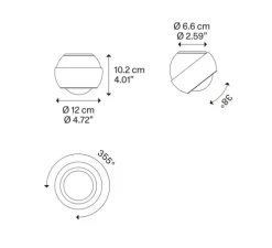 Plafonnier, Spider, blanc mat, LED, 2700K, 920 lm, Ø12cm, H10cm - Lodes