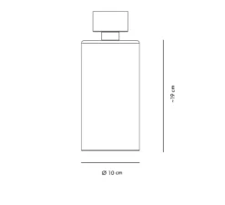 Plafonnier & Spot*Axolight Plafonnier, Spillray Plus, , IP55, LED, dim, 3326K, 147 lm, Ø10cm, H19cm - gris, chrome
