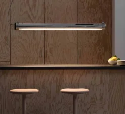 Suspension|Plafonnier & Spot*Sammode Plafonnier, suspension, BRUEGHEL, , Dimmable, LED, 2700k, Ø10cm, L100cm, IP 68 - argent