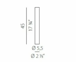 Plafonnier, To-Be, laiton, Ø5,5cm, H45cm, LED, 2700K, 836lm - PANZERI