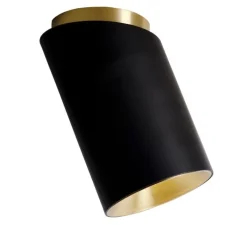 Plafonnier, Tobo C85 DIAG, noir, laiton, Ø8,5cm, H14,6cm - DCW éditions Paris
