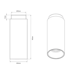 Plafonnier, Tobo C65, laiton, Ø6,5cm, H16,5cm - DCW éditions Paris