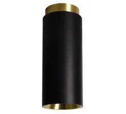 Plafonnier & Spot*DCW éditions Paris Plafonnier, Tobo C65, , Ø6,5cm, H16,5cm - noir, laiton