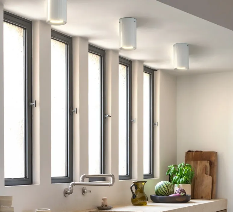 Plafonnier & Spot*DCW éditions Paris Plafonnier, Tobo porcelaine 180, , IP44, Ø10cm, H18cm - blanc