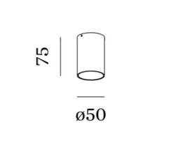Plafonnier & Spot*Wever&Ducré Plafonnier, Tram 1.0, , IP65, LED, dim, 3000K, 555 lm, Ø5cm, H7,5cm - blanc