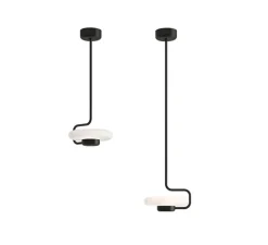 Plafonnier & Spot*KDLN Plafonnier, Tratto, , LED, dim, 2700K, 1450 lm, L27cm, H70-110cm - noir