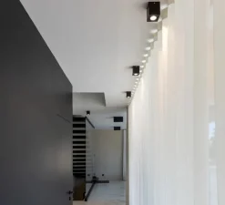 Plafonnier, Triledo, Carré, noir, L8,5cm, H9,5cm - Slv