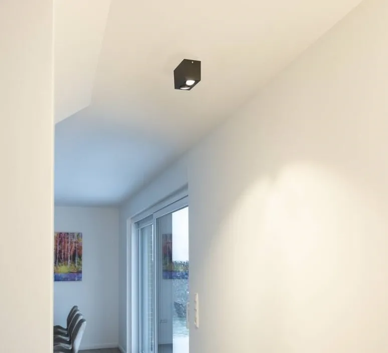 Plafonnier & Spot*SLV Plafonnier, Triledo double square, ,Led,3000K, 1300lm, L16,25cm, H9,5cm - noir