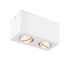 Plafonnier & Spot*SLV Plafonnier, Triledo double square cl, , L16,25cm, H9,5cm - blanc