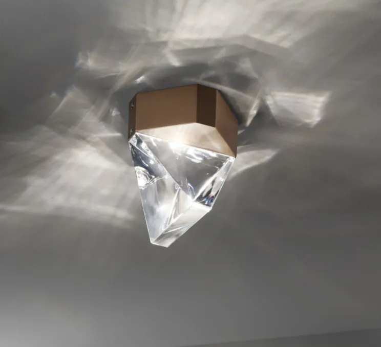 Plafonnier, Tripla F41, bronze, LED, L9,8cm, H11,2cm - Fabbian