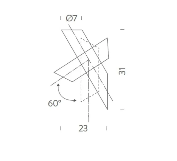Plafonnier, Tubes Large, blanc/or clair, LED, dim, 2700K, 2x 640 lm, L23cm, H31cm - Nemo Lighting