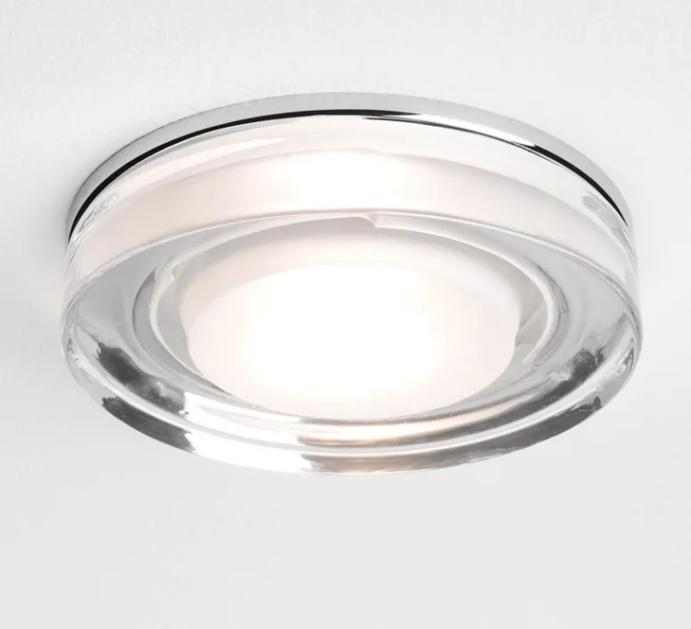 Plafonnier & Spot*Astro Plafonnier, Vancouver Round, , IP65, dim, Ø11,5cm, H8cm - transparent, chrome