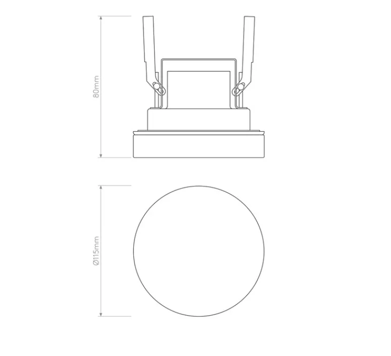Plafonnier & Spot*Astro Plafonnier, Vancouver Round, , IP65, dim, Ø11,5cm, H8cm - transparent, chrome