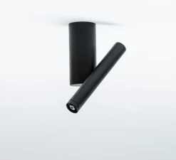 Plafonnier & Spot*OliveLab Plafonnier, Verso, , LED, 2700K, 350 lm, Ø2cm, H15cm - noir mat