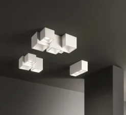 Plafonnier & Spot*Nedgis Plafonnier, Vertbois, plâtre, prêt à peindre, Charlotte Double, , L24cm, H13cm - blanc