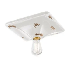 Plafonnier & Spot*Ferroluce Plafonnier, Vintage C136, , L31cm, H10cm - blanc