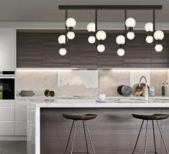 Plafonnier & Spot*Manufacture Plafonnier, Wool, , L100cm, H44cm - graphite satiné