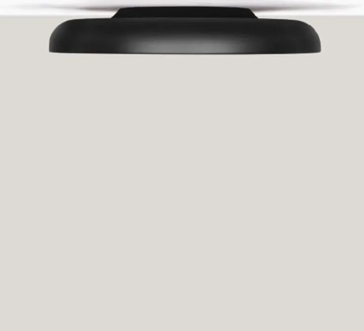 Plafonnier, Zero, noir, LED, dim, 2700k, 4300 lm, Ø60cm, H8cm - Lumen Center Italia