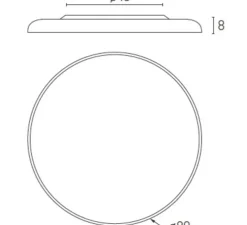 Plafonnier, Zero, rouge, LED, dim, 2700k, 6750 lm, Ø80cm, H8cm - Lumen Center Italia