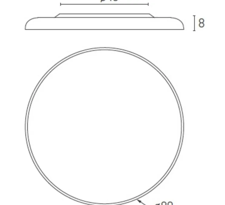 Plafonnier, Zero, rouge, LED, dim, 2700k, 6750 lm, Ø80cm, H8cm - Lumen Center Italia