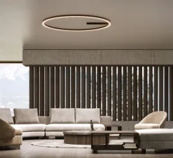 Plafonnier & Spot*Ilti Luce Plafonnier, Zirkol, , IP40, LED, dim, 2700k, 3923 lm, Ø150cm, H5cm - noir mat