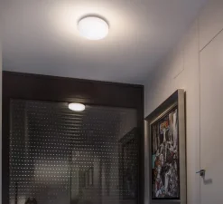 Plafonnier & Spot*Faro Plafonnier, Zon Led, , IP54, LED, dim, 3000K, 1600 lm, Ø28cm, H5cm - blanc mat