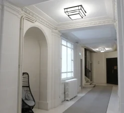 Plafonnier & Spot*Raphaël Armand Plafonnier-Applique, Tesseract 600, , LED, 3000k, 3520lm à 20000lm, L60cm, H20cm - noir