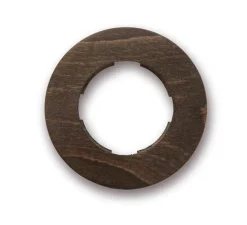 Plaque, Do, Simple, Hêtre obscurci, Interrupteur et Prise, L10cm, H10cm - Fontini