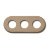 Prise|Interrupteur*Fontini Plaque, Garby Colonial, Garby & Dimbler, Triple horizontal, Hêtre sans vernis, Interrupteur et prise, L24,5cm, H10cm -