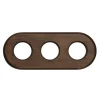 Interrupteur|Prise*Fontini Plaque, Garby Colonial, Triple horizontal, Hêtre vielli, Interrupteur et Prise, L24,5cm, H10,4cm -