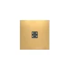 Prise*Font Barcelona Prise, 5.1, Bridge, Simple, Laiton doré brossé mat, Prise-USB A/C x1, Noir, L9cm, H9cm -