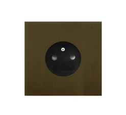 Prise*6ixtes Prise, Allure, Simple, Bronze, Prise-2P+T x1, Noir, L8cm, H8cm -