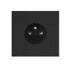 Prise, Allure, Simple, Noir mat brossé, Prise-2P+T x1, Noir, L8cm, H8cm - 6ixtes