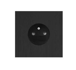 Prise, Allure, Simple, Noir mat brossé, Prise-2P+T x1, Noir, L8cm, H8cm - 6ixtes
