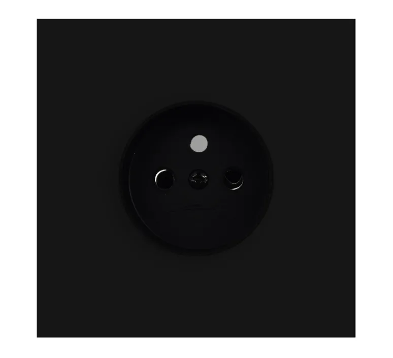 Prise*Font Barcelona Prise, Bridge, Simple, Noir mat, Prise-PC x1, L9cm, H9cm -