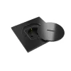 Prise, Bubox Classic, Simple, Inox noir sablé, Prise de sol Schuko x1, L10cm, H10cm - Modelec